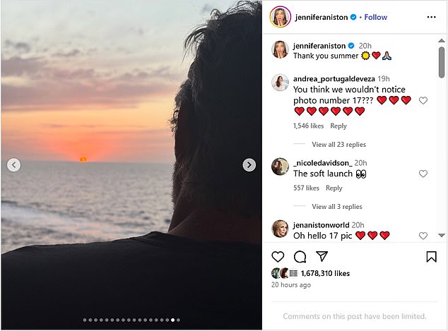 وفي الشهر الماضي، شاركت مجموعة من الصور التي تلخص صيفها - بما في ذلك صورة واحدة ظهرت لرجلها الجديد