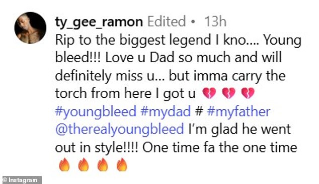 وكتب في التعليق على المنشور: 