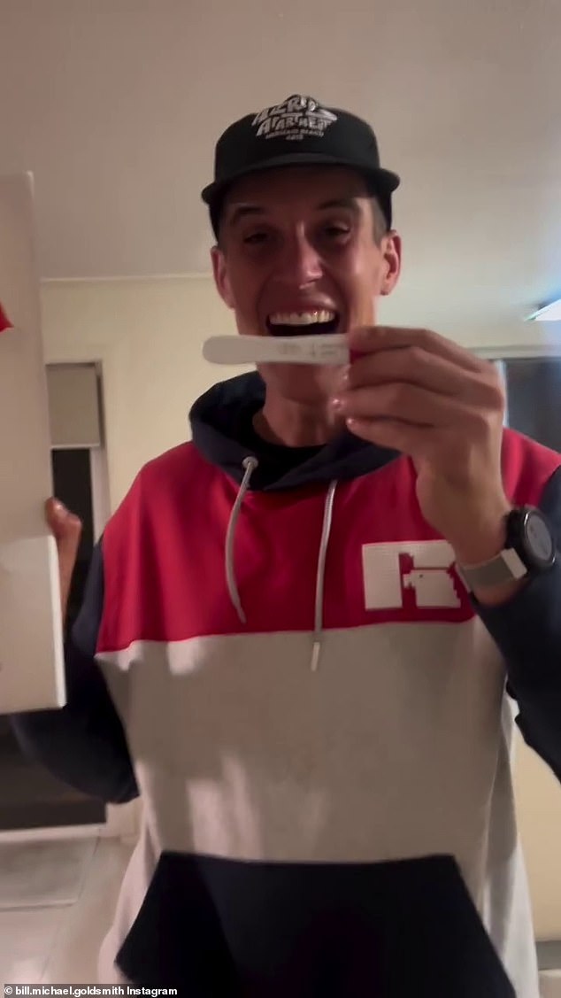 ثم أكدت إيزابيل الخبر من خلال تقديم اختبار حمل إيجابي لبيل