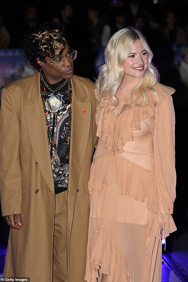 يتميز فستان Pixie الأنيق بتصميم شيفون شبه شفاف بأكمام طويلة وزخارف مكشكشة رقيقة في جميع الأنحاء