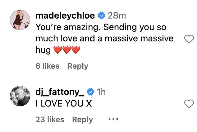 وعقب الإعلان، هرع المعجبون والأصدقاء المشهورون إلى التعليقات متمنيين للنجمة أطيب تمنياتها