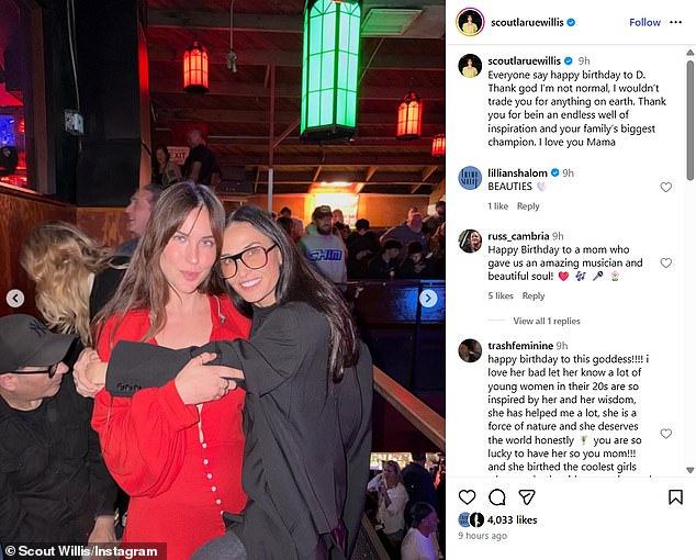 شاركت سكاوت ويليس، ابنة امرأة سمراء المولودة في نيو مكسيكو، عرض شرائح على إنستغرام وقالت: 