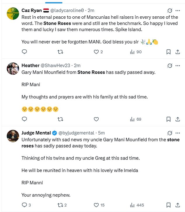 ومنذ ذلك الحين، تدفقت التعازي في جميع أنحاء عالم الموسيقى بعد الإعلان عن وفاته يوم الخميس