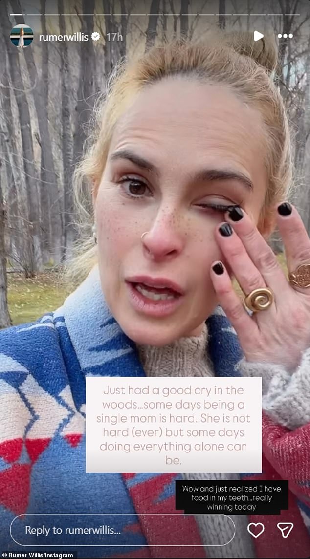 أعرب طفل ديمي مور وبروس ويليس البالغ من العمر 37 عامًا عن أسفه عبر Instastory: 