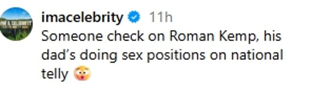 انضم حساب I'm A Celeb على Instagram إلى المزاح، وطلب من المتابعين التحقق من Roman