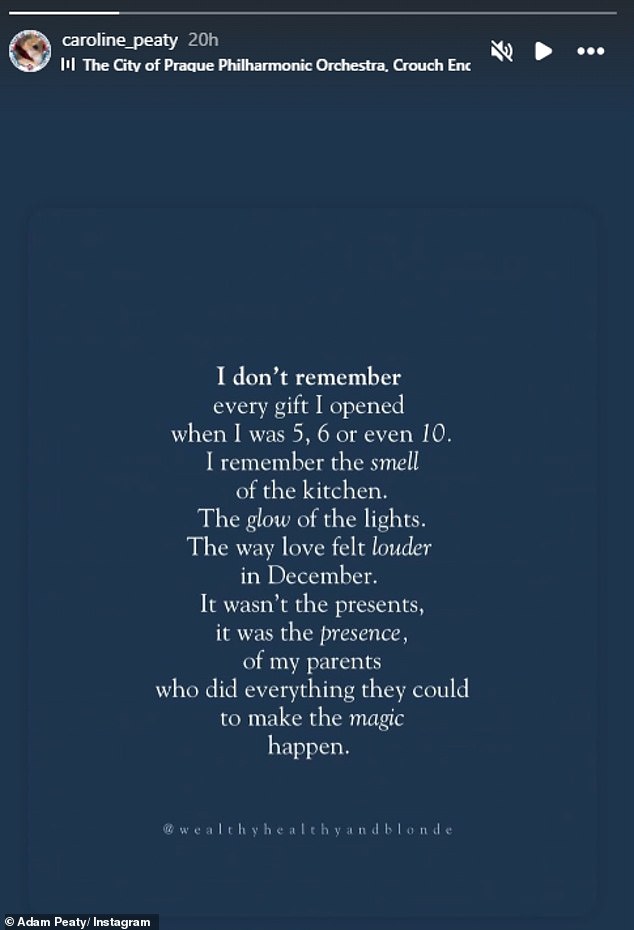 في إشارة إلى وجع قلبها، توجهت كارولين إلى إنستغرام يوم الأحد لمشاركة رسالة مؤثرة حول العائلة وفترة الأعياد، حيث أشارت إلى الآباء وما فعلوه من أجل أطفالهم