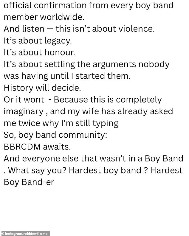 واستمر روبي في منشوره الغريب وهو يتخيل كيف ستبدو 