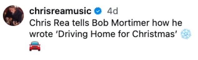 تمت مشاركة المقطع على حساب كريس الرسمي على إنستغرام قبل أيام قليلة من وفاته، مع التعليق: 