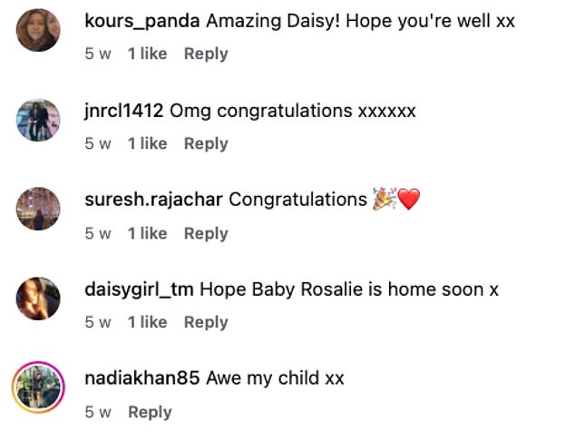 وهرع المتابعون إلى التعليقات لتقديم التهاني: 