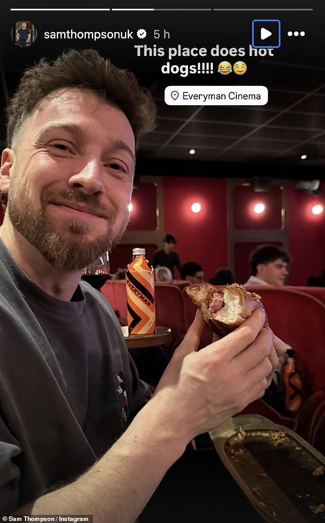 في صفحته على Instagram Stories، كشف سام أن الزوجين توجها لقضاء ليلة لمشاهدة فيلم Avatar 3