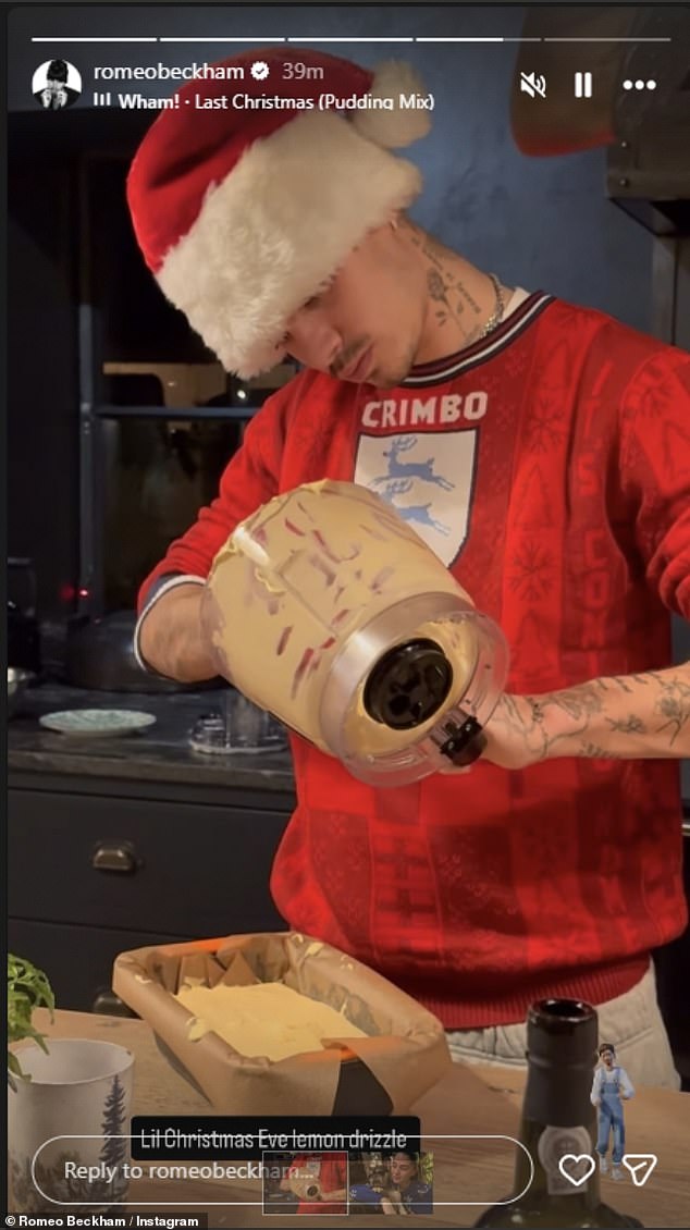 أثناء الليل، قام روميو أيضًا بإعداد كعكة رذاذ الليمون بينما انضمت صديقته جاكي أبوستيل إلى الاحتفالات.