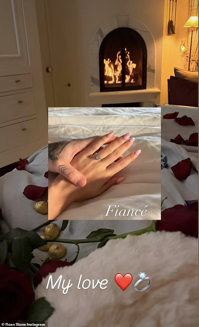 شارك روان، الذي مثل في فيلم Sugar Beach لعام 2025 - والذي تدور أحداثه حول فتاة مراهقة تقع في الحب، صورة لخاتم خطوبة خطيبته على طراز السوليتير على Instagram.