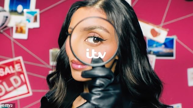 بدت مقدمة البرامج التلفزيونية، البالغة من العمر 31 عامًا، رائعة في معطف جلدي حيث قامت بدور المباحث في المقطع الترويجي الجديد لسلسلة ITV2، والذي يبدأ في 11 يناير.