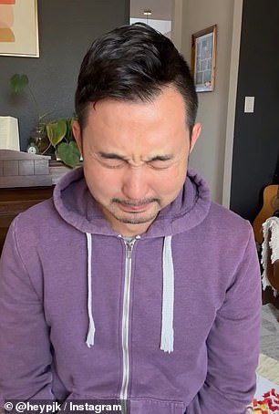 وانهار كيم بالبكاء وهو يشيد بابنه