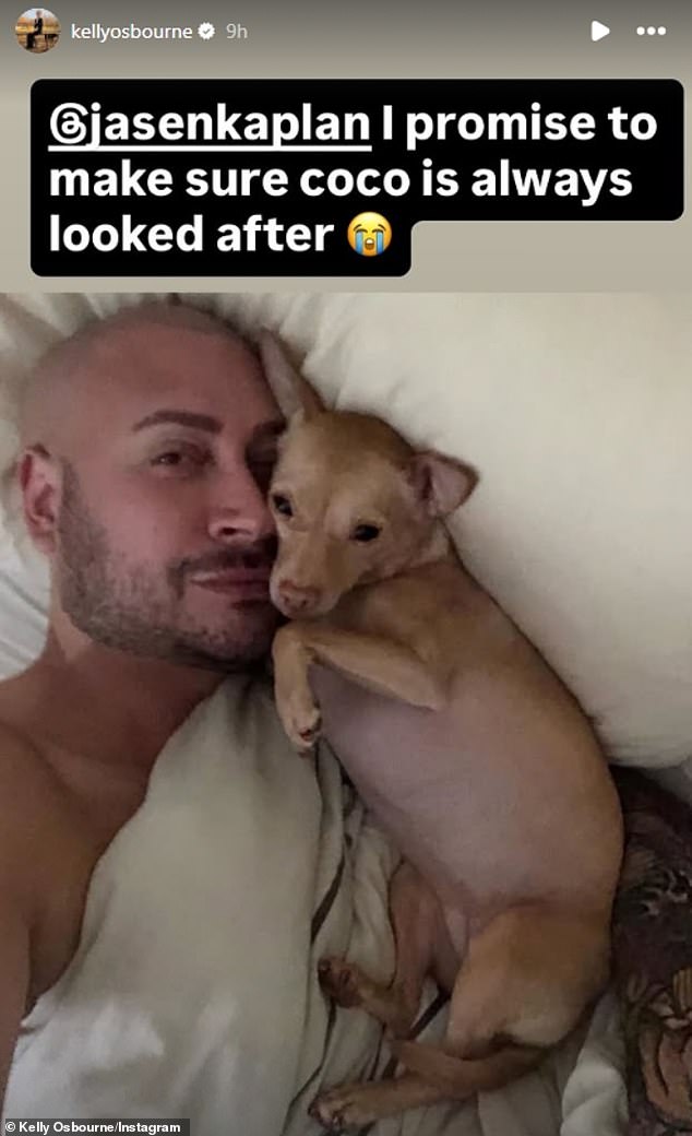 كما أنها تأكدت من أن كلبه كوكو 