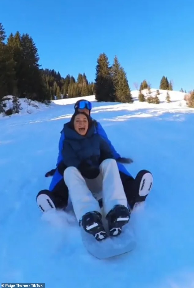 انتقلت نجمة الواقع الويلزية، 28 عامًا، إلى TikTok خلال عطلة نهاية الأسبوع لتكشف أنها تعرضت لحادث أثناء رحلة تزلج إلى منتجع أفورياز الفرنسي مع صديقها جوش فورمان، مما أدى إلى أنفها ملطخ بالدماء.