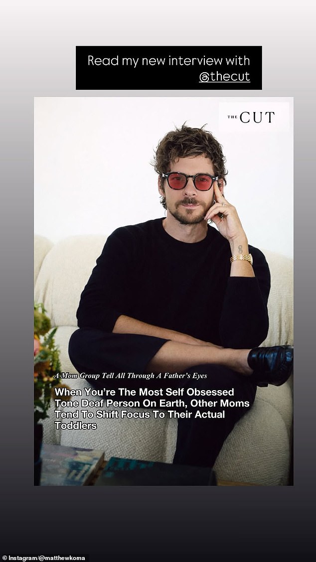 لقد سخر من مقالة تيسدال الأخيرة في The Cut بصورة معدلة بالفوتوشوب وعنوان وهمي يقول: 