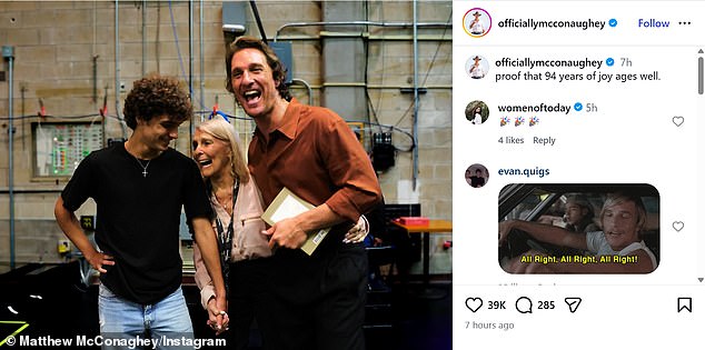 ونشر الفائز بجائزة الأوسكار البالغ من العمر 56 عامًا صورة للزوج إلى جانب ابنه ليفي البالغ من العمر 17 عامًا مع التعليق: 