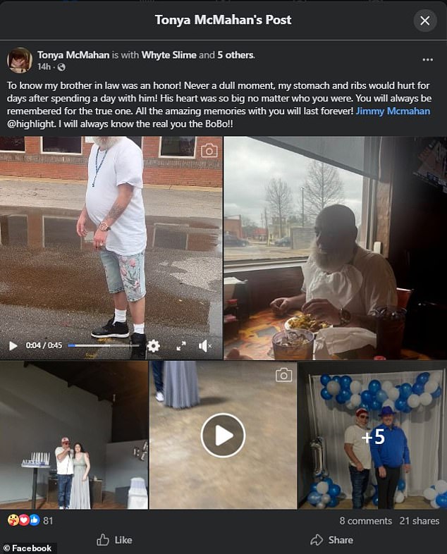 وصفت صفحة GoFundMe التي أنشأتها عائلة ماكماهان للمساعدة في تغطية نفقات الجنازة بأنه كان حضورًا محبوبًا في حياتهم.