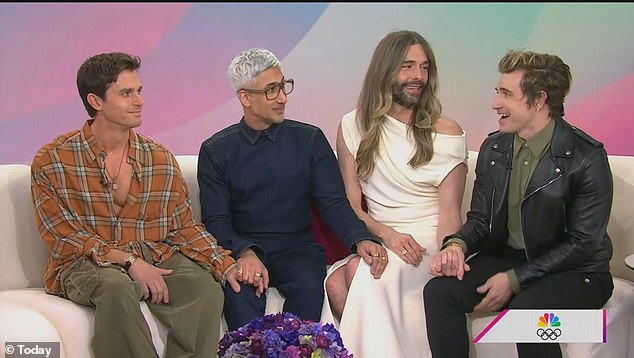 في الصورة، تم إجبار Fab Four أثناء ظهورهم يوم الثلاثاء على برنامج Today على قناة NBC مع Jenna & Sheinelle