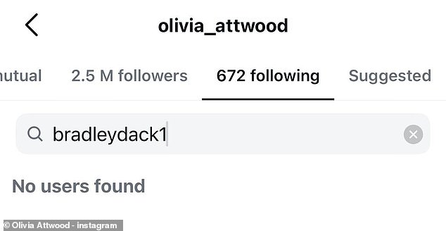 يوم الأحد، تم الكشف عن أن أوليفيا ألغت متابعة زوجها برادلي في خطوة جريئة على وسائل التواصل الاجتماعي. لا يزال برادلي يتابع المقدم على Instagram بالرغم من ذلك