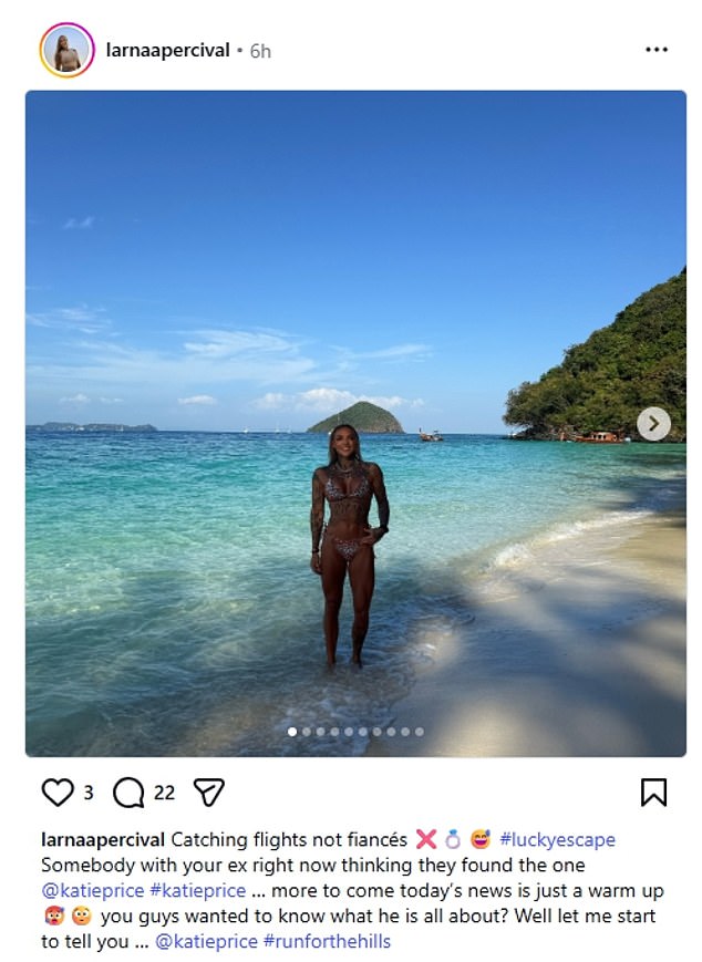 وبحسب ما ورد كان لي يواعد ألانا بيرسيفال في نفس الوقت مع كريستال. نشرت Alana تحذيرًا لكاتي على Instagram حيث كتبت: 