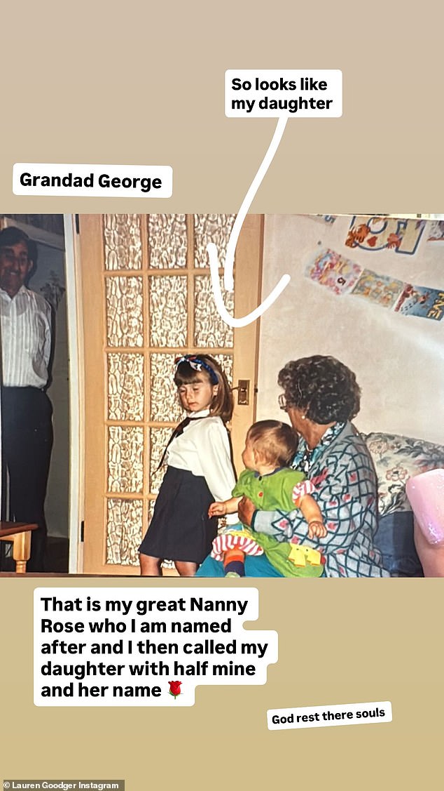 استذكرت الصور العائلية القديمة وروت القصة وراء اسم ابنتها لاروز البالغة من العمر أربع سنوات