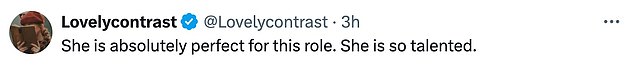 كان بعض الناس مؤيدين للفكرة، بينما لم يكن البعض الآخر كذلك، واقترحوا ممثلات أخريات