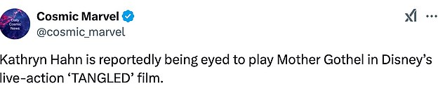 قالت حسابات X المتعددة أن كاثرين هان تترشح لتصوير الشرير، وقد قوبلت هذه التكهنات بردود فعل متباينة على المنصة