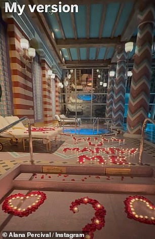 تقدم لي لخطبة ألانا في سبتمبر في نفس المكان بالضبط في برج العرب في دبي