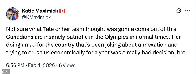 ادعى بعض منتقدي الإعلان المشار إليه أنه يؤجج التوترات بين كندا والولايات المتحدة بعد أن قام الرئيس دونالد ترامب بالفعل بتحطيم العلاقة الودية عادة بين الحليفين القدامى من خلال التهديد بضم كندا لجعلها الولاية الأمريكية رقم 51.