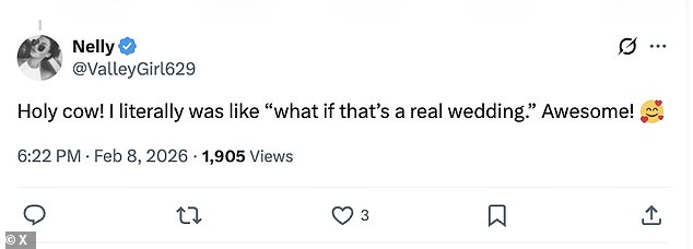 أخذ الناس إلى X بمشاعر طيبة للعروسين