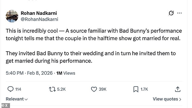 وقال روهان نادكارني، من قناة إن بي سي نيوز، إن الزوجين 