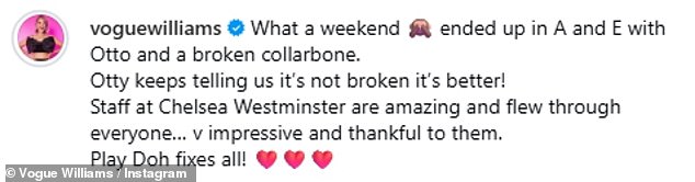 فوغ وزوجها سبنسر، 37 عامًا، هما أيضًا والدا لثيدور، سبعة أعوام، وجيجي، خمسة أعوام. وتزوجا في يونيو 2018