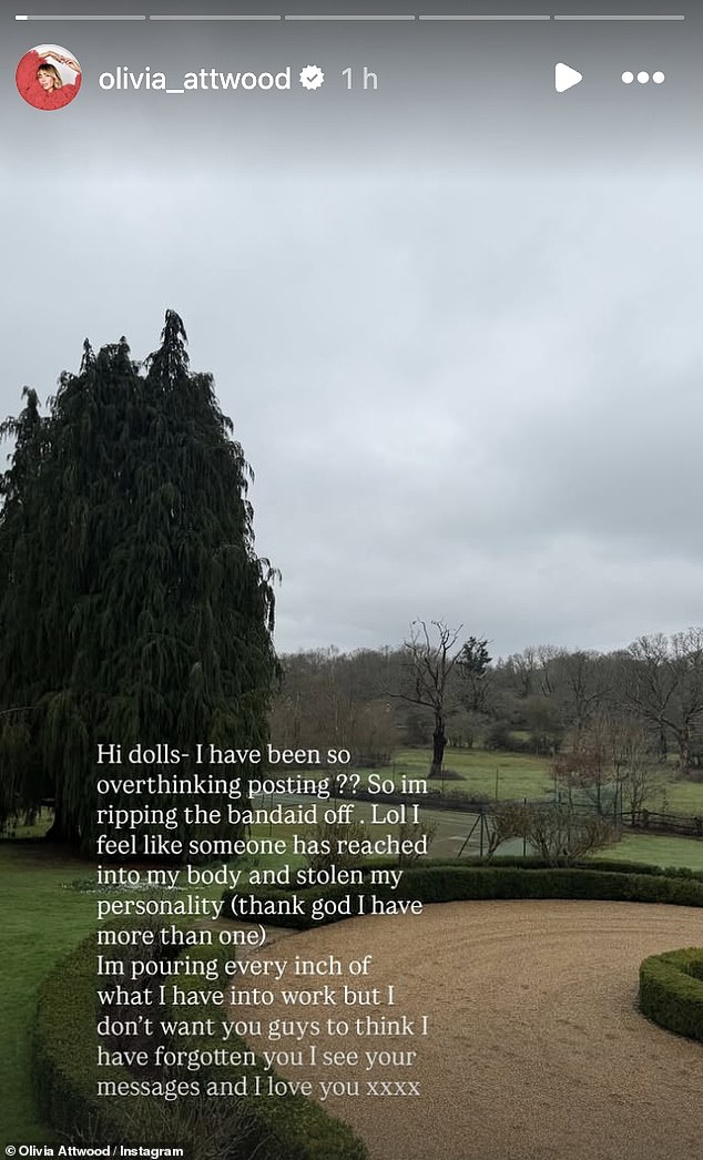 أوضحت أوليفيا العازبة حديثًا على إنستغرام هذا الأسبوع أنها كانت تفكر كثيرًا في ما تنشره على وسائل التواصل الاجتماعي