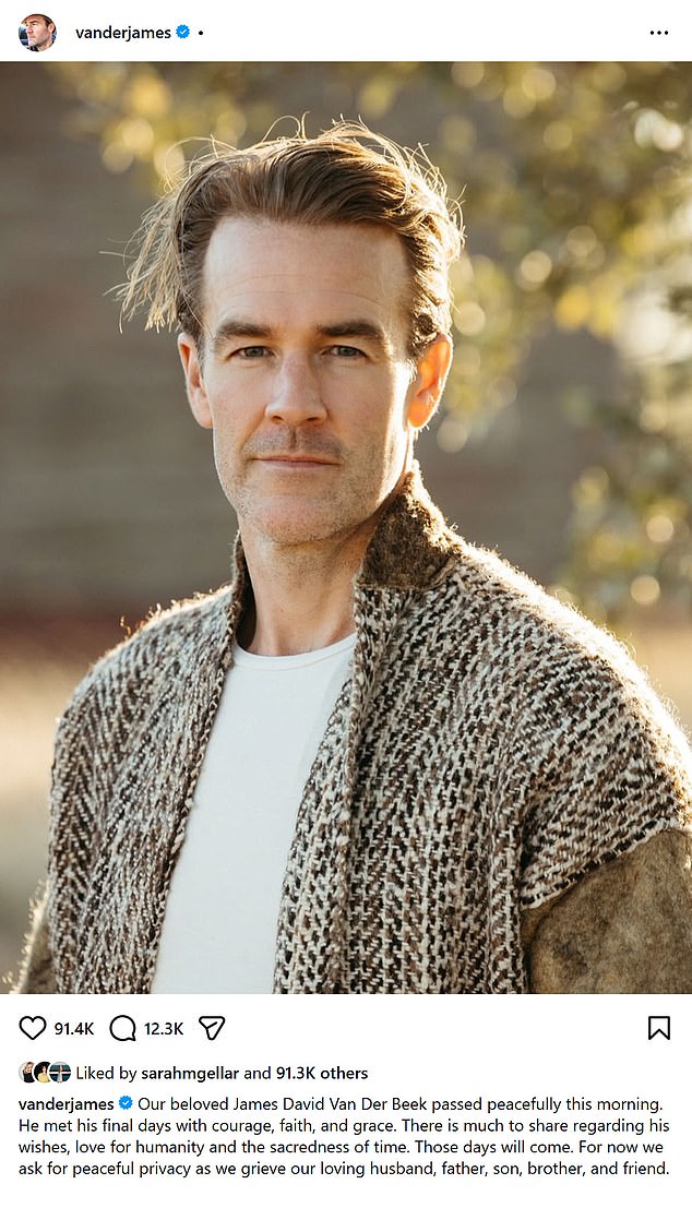 يوم الأربعاء، أكد أحباء جيمس وفاة الممثل على وسائل التواصل الاجتماعي.