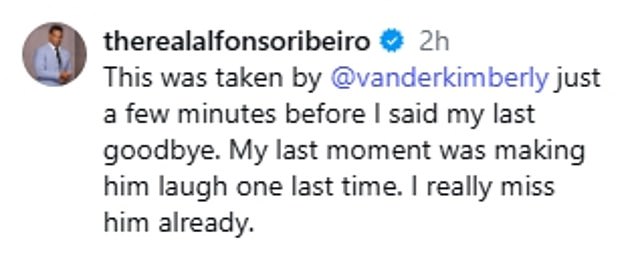 كشف الممثل أنه كان بجانب نجم داوسون كريك قبل وقت قصير من وفاته