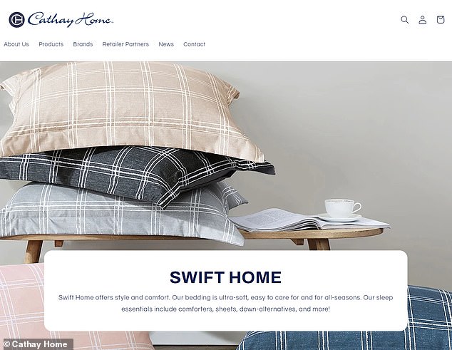 تقدمت شركة Cathay Home بطلب للحصول على علامة تجارية على Swift Home في أكتوبر من العام الماضي. وهي تعرض منتجات Swift Home - بما في ذلك الفراش والمراتب ومنتجات الحمام - لدى تجار التجزئة بما في ذلك Amazon وBed Bath & Beyond وCostco وHome Depot وKohl's وMacy's وTarget وWalmart وغيرها.