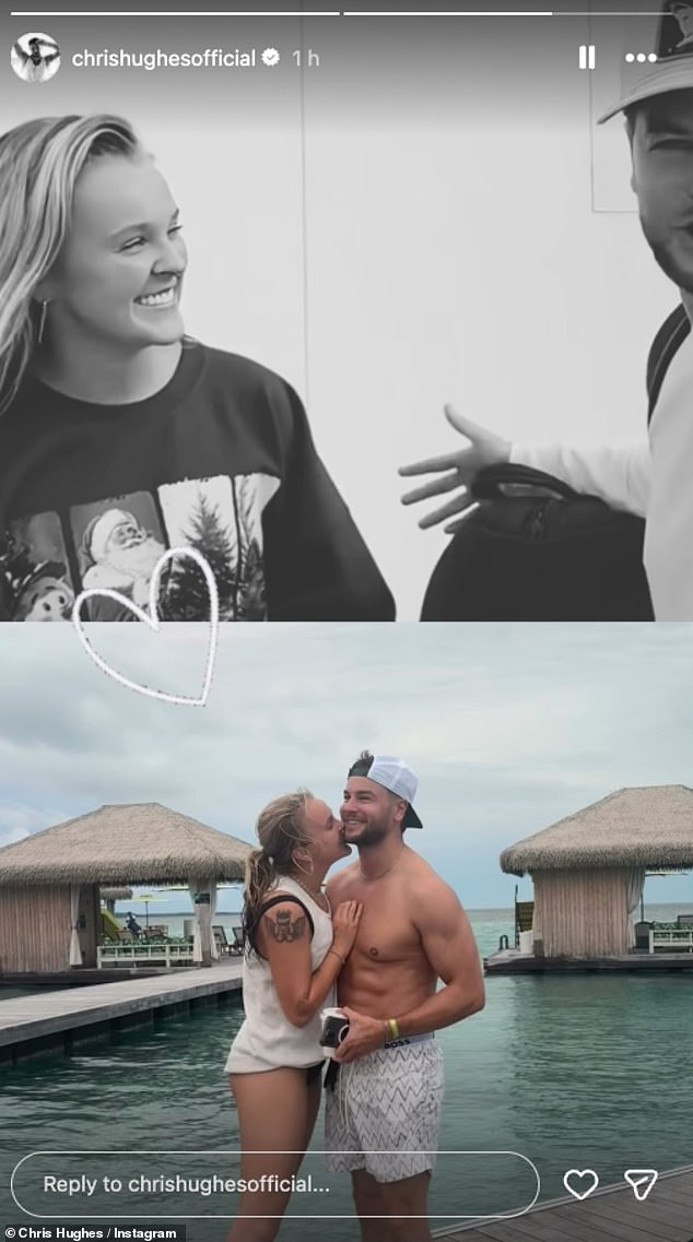 في مكان آخر، أرسل كريس هيوز حبه إلى صديقته جوجو سيوا المقيمة في الولايات المتحدة من إيطاليا حيث يقدم دورة الألعاب الأولمبية الشتوية.